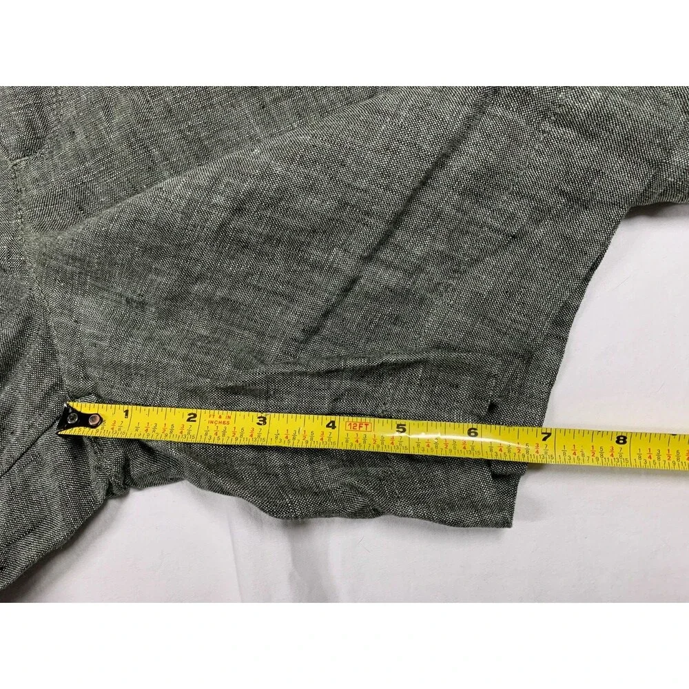 Athleta Voyager 100% Linen Green Shorts Women’s 14 Slim Fit Coastal Beach NWT - Picture 6 of 8